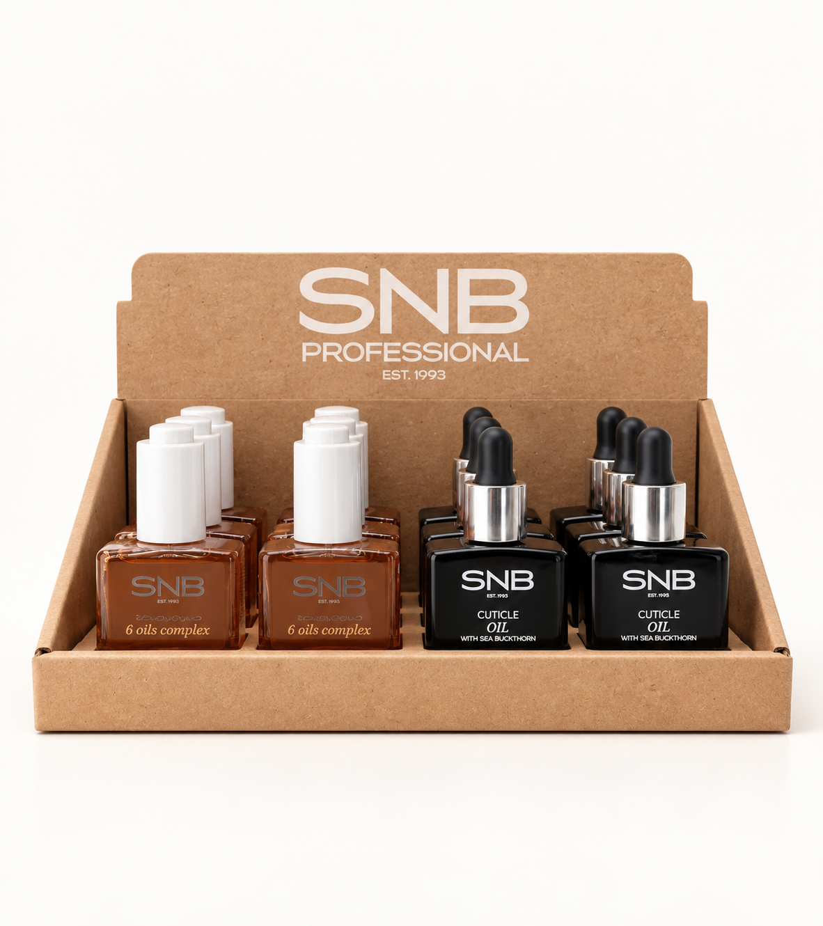 Expositor de Óleos – Nail Revive & Complexo 6 Óleos