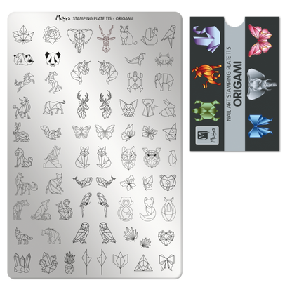 Placa Stamping 115 Origami