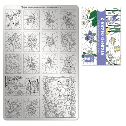 Placa Stamping 122 Stained Glass 2