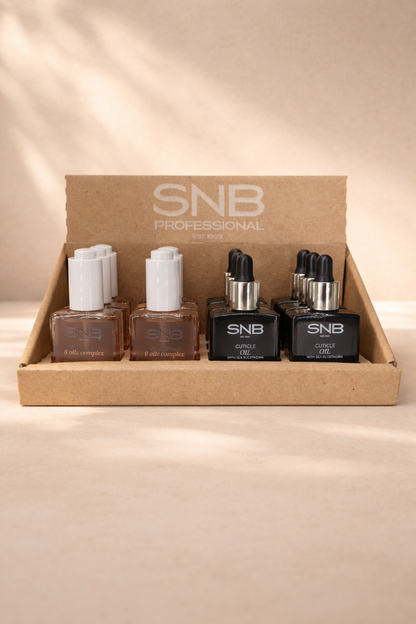 Expositor de Óleos – Nail Revive & Complexo 6 Óleos